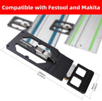 Compact Guide Rail Square with Edge Support,Track Saw Square,Track Saw Rail Square Guide,90 Degree Right Angle Guide Compatible with Festool and Makita for Fast, Easy Square Cuts