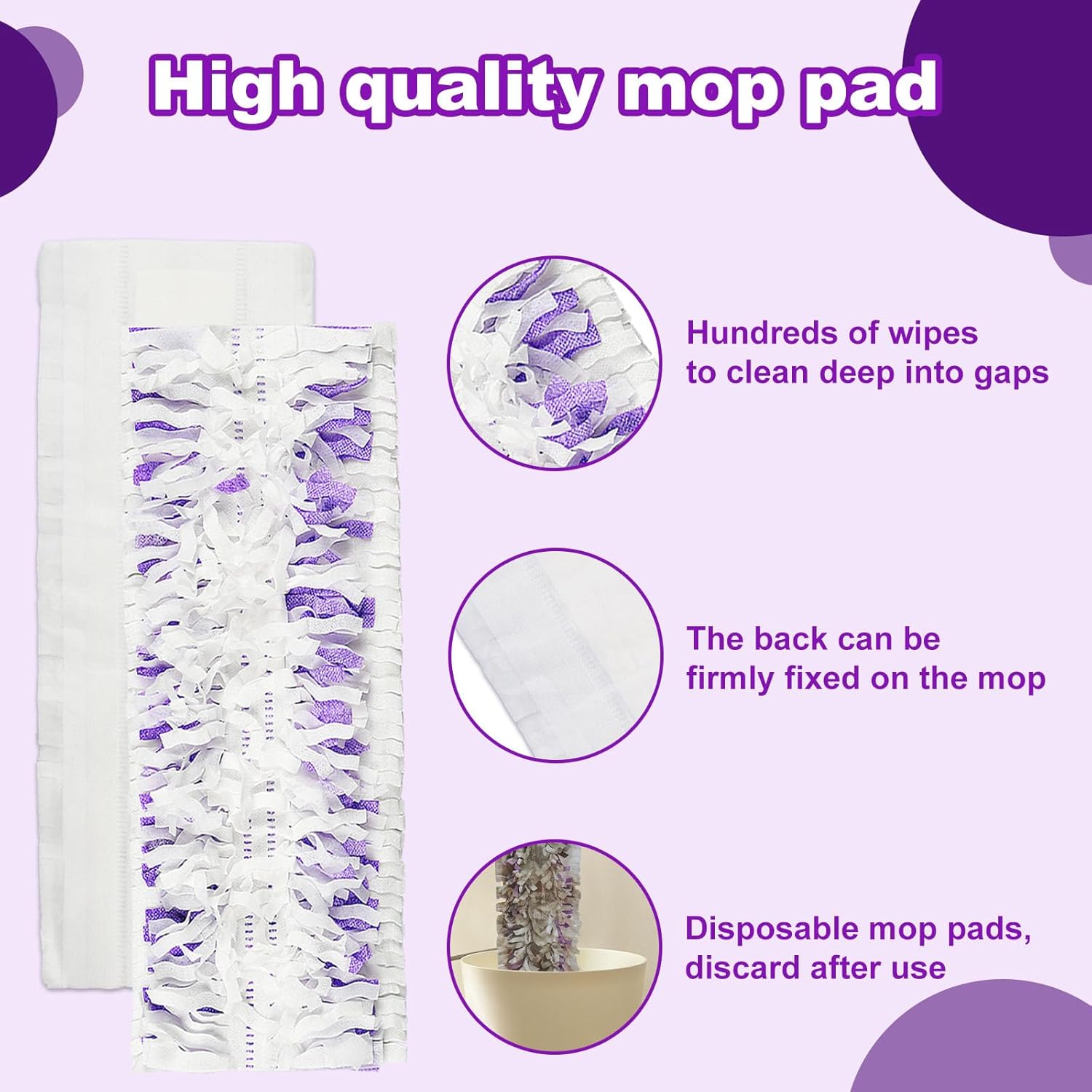 48 Pack PowerMop Refills Pads for Swiffer PowerMop Multi-Surface Mops and PowerMop Wood Mops，Disposable mop Pads Replacement for Floor Cleaning.