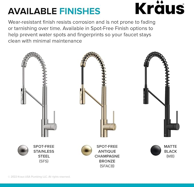 KRAUS Oletto Touchless Sensor Commercial Pull-Down Single Handle Kitchen Faucet with QuickDock Top Mount Assembly in Spot Free Antique Champagne Bronze, KSF-2631SFACB