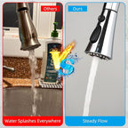 iFealClear Universal Kitchen Faucet Head Replacement, 3 Modes Pull Down Faucet Spray Head Replacement Compatible with Moen Delta Kitchen Sink Faucet, 15 Adapters Available, Chrome