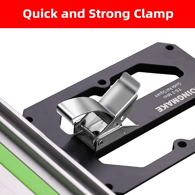 Compact Guide Rail Square with Edge Support,Track Saw Square,Track Saw Rail Square Guide,90 Degree Right Angle Guide Compatible with Festool and Makita for Fast, Easy Square Cuts