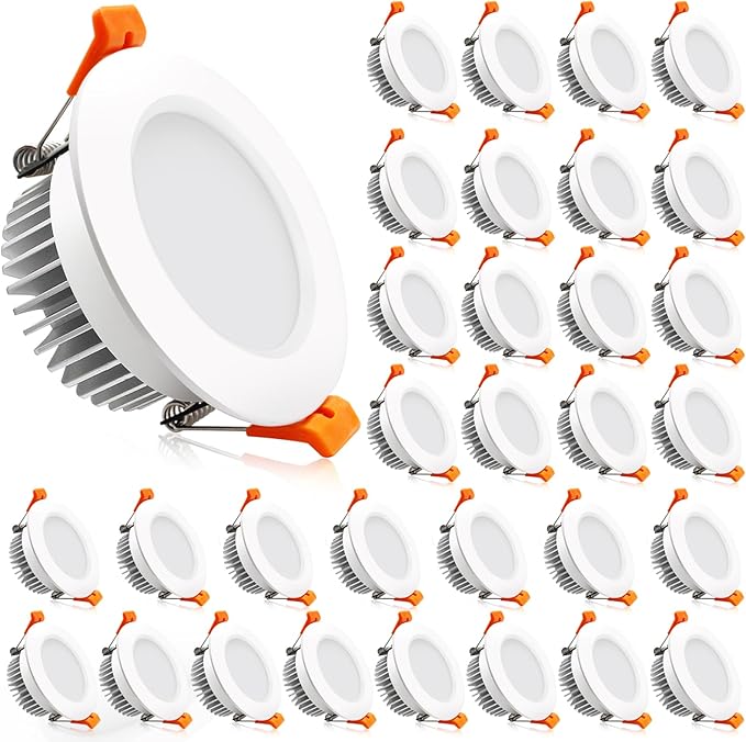 2 Inch LED Downlight, 32 Pack Recessed Lighting Dimmable Ceiling Light, 3W, 2700K Ultra Warm White, CRI80 with LED Driver(35W Halogen Equivalent)