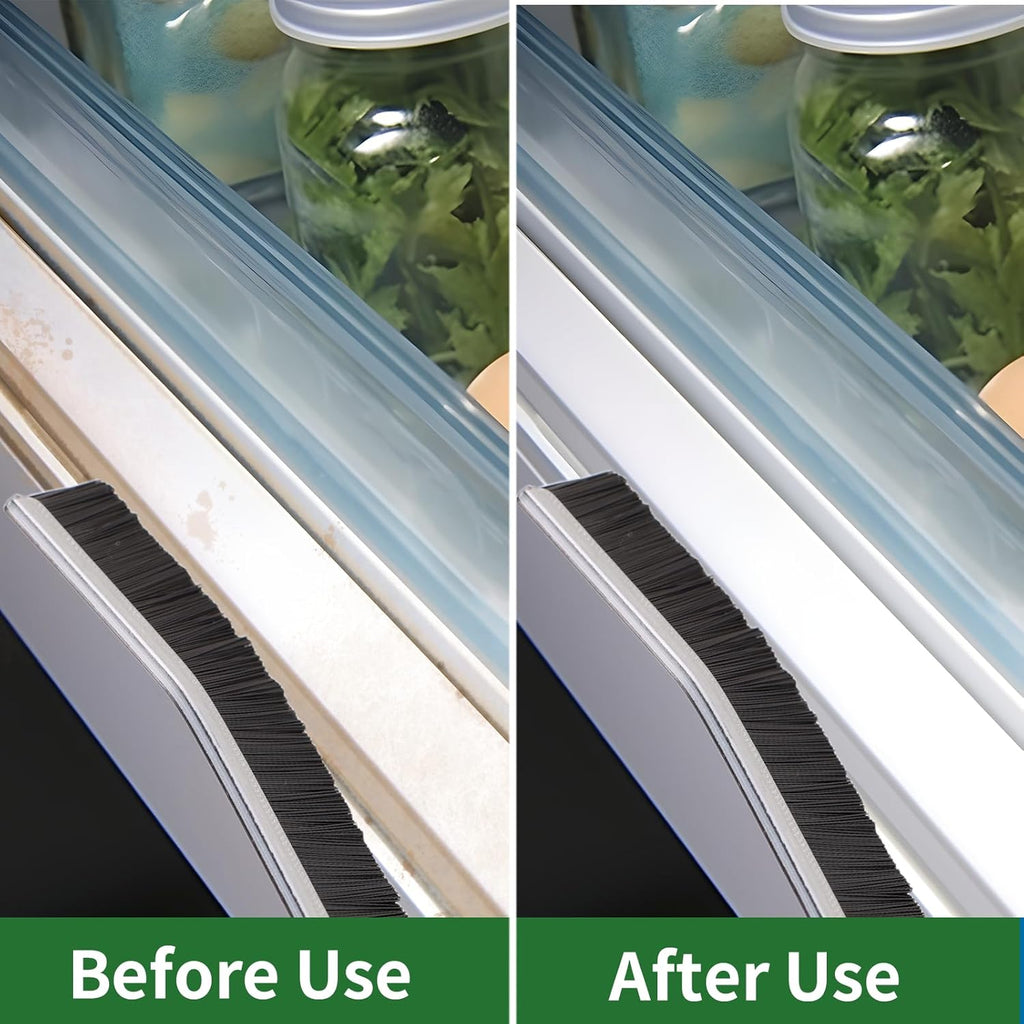 2 Pcs Crevice Cleaning Brush Hard Bristle Gap Brush Multifunctional for Bathroom Household Kitchen Tiles Window Crevice Cleaning Tool (Style 1)