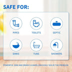 Wild Tornado Pipe Dredge,Powerful Sink Cleaner Powder Fast Foaming for Kitchen Toilet Pipeline Quick Cleaning Tool（2pcs）