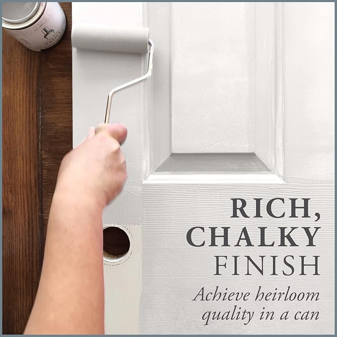 AMY HOWARD AT HOME Chalk-Based One Step Paint for Furniture, Cabinetry, Decor, Finish, and More | No Stripping, Sanding, or Priming | Ultra-Light Base | 32 Ounce | Italian Silver