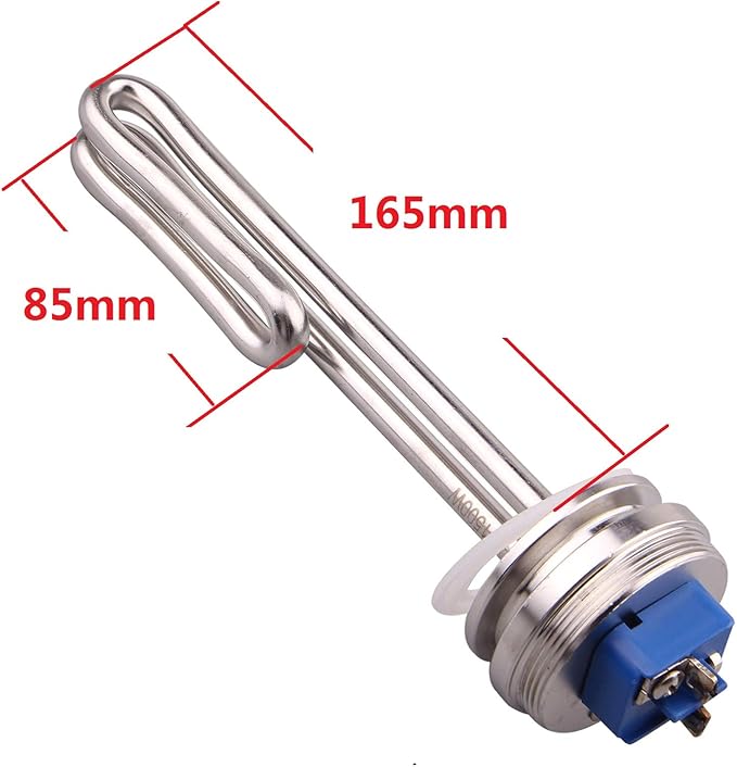 DERNORD 1.5" Inch (OD50.5mm) Tri-clamp Foldback Heating Element Stainless Steel Immersion Water Heater (120V 1500W)
