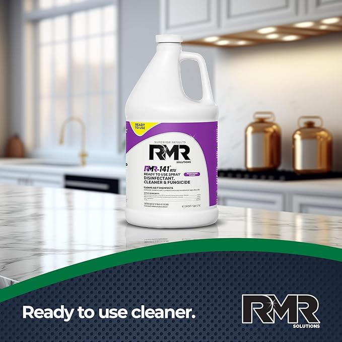RMR-141 EPA Registered Mold and Mildew Killer, Eliminates Odors, Removes Mold, Mildew, Bacteria, and Viruses, 1 Gallon Bottle