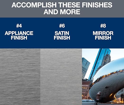 CS Unitec | PTX ECO Smart Basic Kit | Variable Speed Multi Purpose Buffer Polisher Machine | Grinder Tool Kit for Metal Finishing | Includes Abrasives & Compounds Up to No.4 Finish