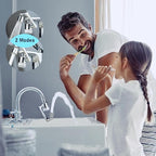 ATQ Water Filter for Sink Faucet Extender Aerator, Reduce Chlorine 1080° Rotating 2 Modes Spray Attachment for kitchen/Bathroom/Toddlers, 9pcs Filter (Aerator1080)