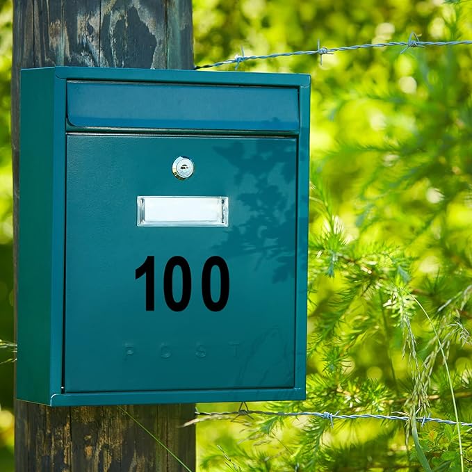 Leinuosen 260 Pcs Back to School Gifts Mailbox Numbers Stickers Adhesive Numbers for Outside Reflective Vinyl Waterproof Address Sticker for Mailbox Signs, Classroom, 1&2&3 Inch(Black Word)