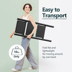 WOA WOA 3 Step Ladder, Folding Step Stool with Non-Slip Pedals, Portable Stepping Stool for Adults, Sturdy Steel Ladder, Space Saving for Home, Anti Skid Feet, Support 330lbs - Black