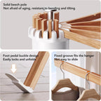 Clothes Drying Rack Tripod,Drying Rack Clothing,Laundry Drying Rack,Floor Standing,16 Wooden Poles,Collapsible Drying Racks for Laundry,Retractable,Foldable,Folding