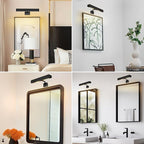 Picture Light, 18" Black Picture Lights for Wall, Bronze Art Lights Hardwired, Dimmable Gallery Light, 3000K Vanity Lights, Picture Frame Light for Bathroom Wall Sconces Artwork Poster Display