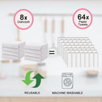 kimteny Kitchen Cloth Dish Towels, 13x28 Inches Premium Dishcloths, Super Absorbent Coral Velvet Microfiber Cleaning Cloths, Fast Drying Rags for Washing Dishes (13x28-8 Pack, White)