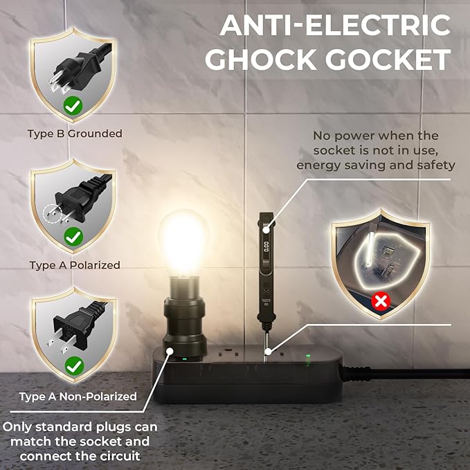 Outdoor Power Strip Weatherproof, Transparent IPX6 Waterproof Surge Protector with 3 Wide Outlets, 1625W/13A, 10FT Extension Cord, Wall Mountable for Indoor Outdoor, UL FCC Listed