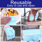 Disposable Dish Cloth and Cleaning Handi Wipes, 100ct, Multi-Use Rags for Kitchen, Bathroom and Windows, Blue
