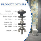 Universal Toilet Tank to Bowl Bolt Kit, Heavy Duty Toilet Tank Replacement Kit, Waterproof and Rustproof Stainless Steel Toilet Tank Bolts(4 PCS)