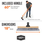 SWOPT 24” Premium Multi-Surface Push Broom Head — Cleaning Head Interchangeable with All SWOPT Cleaning Products for More Efficient Cleaning and Storage — Indoor and Outdoor Push Broom