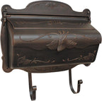 Special Lite Floral Horizontal Wall Mount Mailbox - Copper Aluminum Mailbox for Wall Mount - SHF-1001-CP