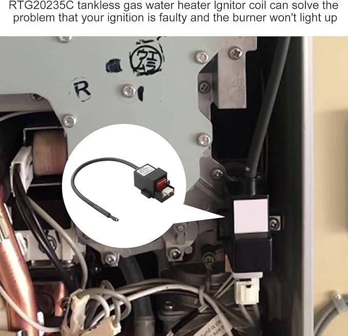 Rheem Tankless Water Heater Parts RTG20235C 120v Tankless Gas Water Heater Ignitor Coil Fits for Richmond Ignitor Coil and Ruud Replacement