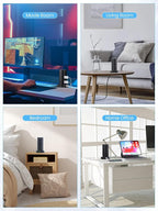 Tower Power Strip with 15W Wireless Charger, 6FT Flat Plug Extension Cord with Multiple Outlets, 12 AC Outlets, 4 USB Ports (2 USB C) Charging Station Surge Protector for Office Home Dorm Room (Black)