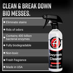 Adam's Polishes Enzymatic Cleaner 16oz - Eliminate Stains & Odors From Extreme Bio-Based Messes - Water-Based, Non-Toxic All Purpose Interior Cleaner - Safe On All Surfaces In Your Home or Vehicle