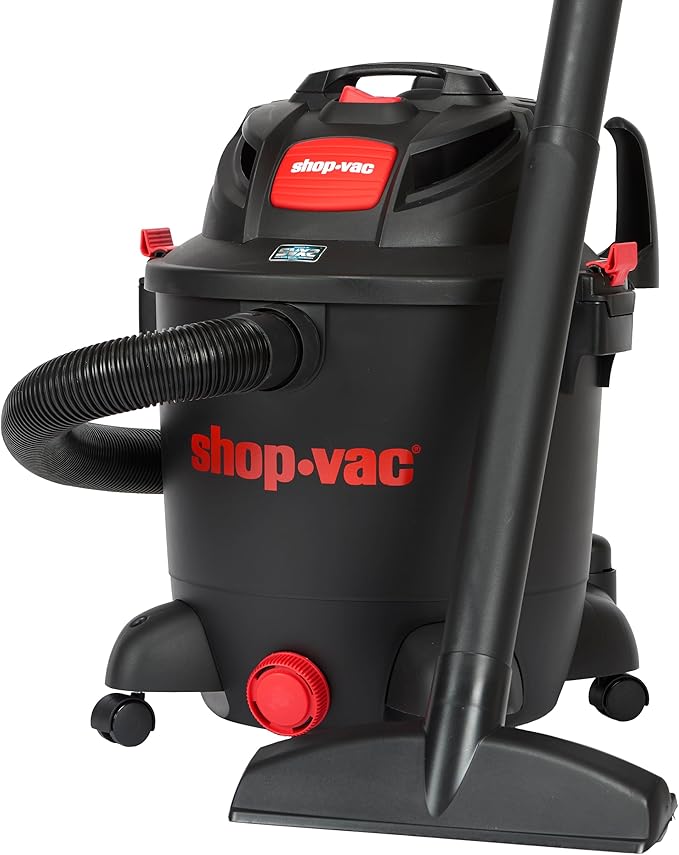 Shop-Vac 8251205 12 Gallon, Wet/Dry Utility Vacuum, 5.5 Peak HP, SVX2 Motor Technology, 2.5 Inch Diameter x 8 Ft Hose, 20 Ft Cord, Black, Includes Blower Port, Ideal for Garage and Workshop