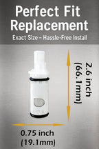 ALITZ 1224 / 1224B Replacement Faucet Cartridge 2-Pack – Compatible with Moen Two Handle Faucets & Tub Showers – Hot & Cold Water, Fix Leaks, Smooth Handle Rotation