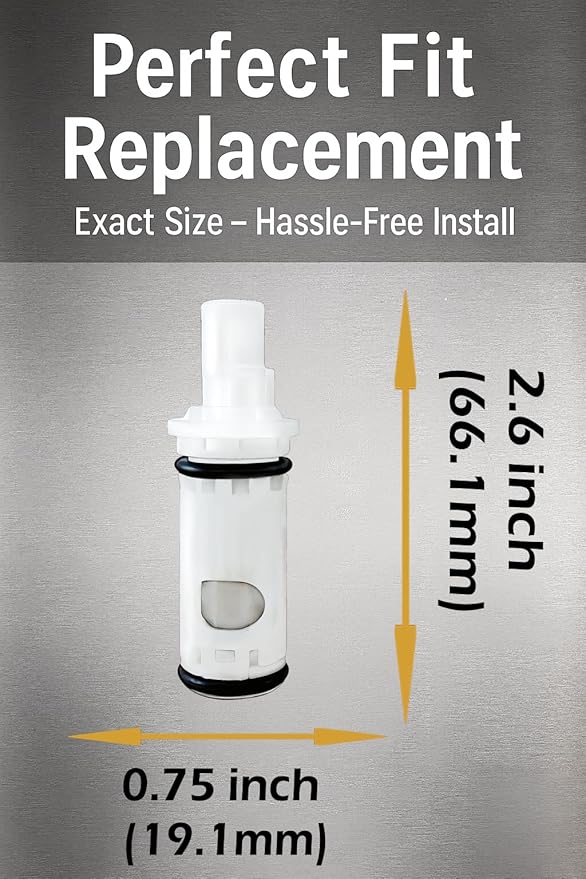 ALITZ 1224 / 1224B Replacement Faucet Cartridge 2-Pack – Compatible with Moen Two Handle Faucets & Tub Showers – Hot & Cold Water, Fix Leaks, Smooth Handle Rotation