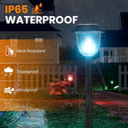 AOSEA 4 Pack Solar Pathway Lights Outdoor Waterproof - RGB Flash Mode Only Solar Lights for Outside, IP65 Rated, 12H Bright Landscape Lighting, Durable Plastic - Perfect for Garden & Walkway