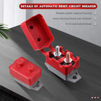 BBTO 4 Pieces DC 12V - 24V Automatic Reset Circuit Breaker Circuit Breaker with Cover Stud Bolt for Automotive and More (30 Amp)
