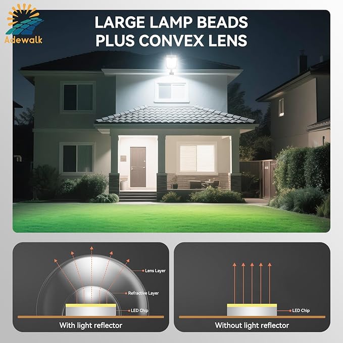 5000W Solar Lights Outdoor - 7000K LED Solar Street Lights Outdoor with Motion Sensor and Remote Control, IP66 Waterproof, Dusk to Dawn for Yard, Patio, 1 Pack