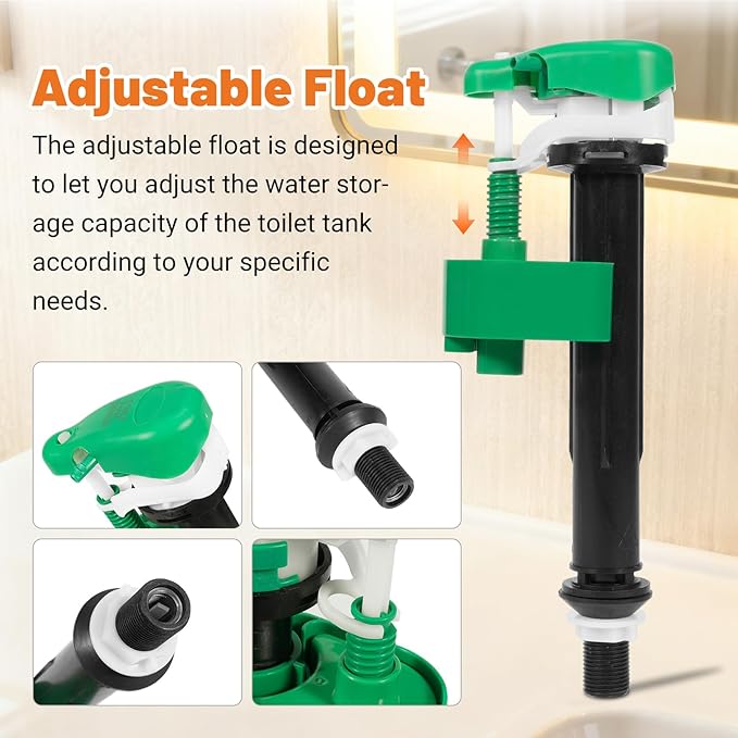 3-Inch Flush Valve Repair Kit for Most One-Piece Toilets, Compatible with TOTO Replacement Parts, Includes Toilet Flush Valve, Adjustable Fill Valve, Flush Handle Lever, Gasket