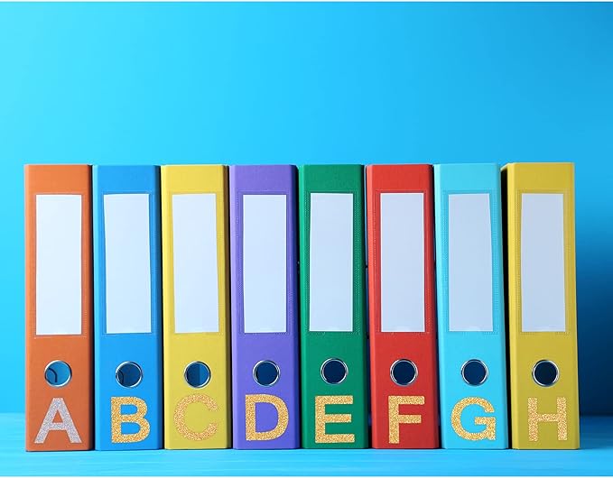 Outus 8 Sheets Vinyl Letter Stickers Self Adhesive Mailbox Numbers Alphabet Stickers Stick on Letters for Christmas Stockings Scrapbook Bulletin Board School Business(2 Inch,Glitter Gold)