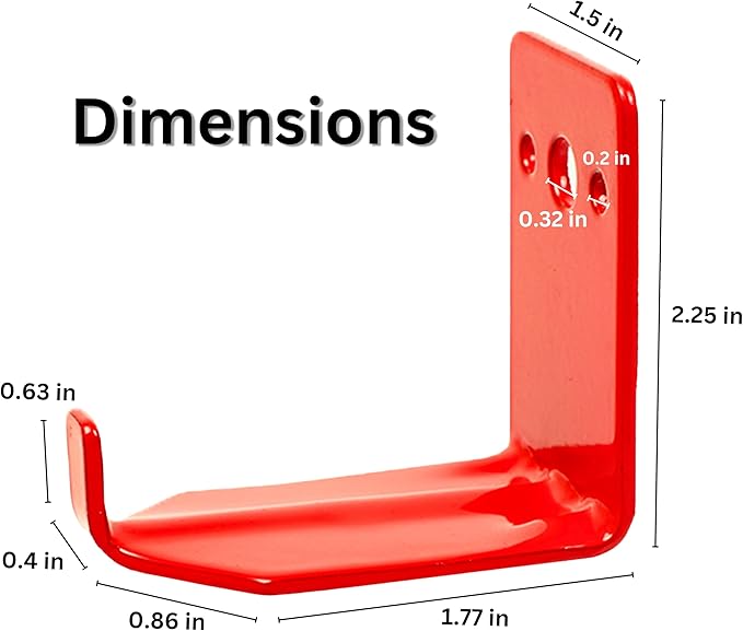 Fire Extinguisher Mount, Wall Hook, Fire Extinguisher Bracket up to 40 lbs Extinguishers, Suitable for Big and Small fire (12 Brackets)