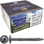 Jake Sales #15 x 2-1/2" Construction Lag Screw Stainless Steel T-30 Torx/Star Drive Heavy Duty Lag Screw Far Superior to Common Lag Screws (Full Box 600 Screw Count) Modified Truss Washer Head