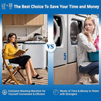 2-in-1 Portable Washing Machine, 13lbs Wash 9lbs Spin Capacity, Compact Mini Washer and Dryer Combo, Portable Washing Machines for Apartments, Automatic Clothes Washer for Dorm RV Camping