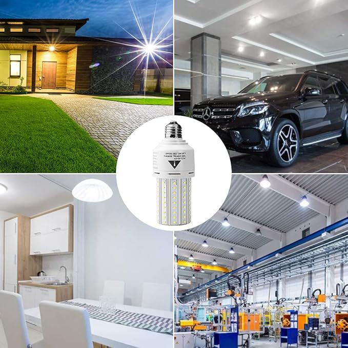 Led Light Bulb 400W Equivalent 6250 Lumen 5000K E26/E27 Medium Base 50W led Bulb for Outdoor Indoor Lamp Area Garage Warehouse Workshop Street Backyard