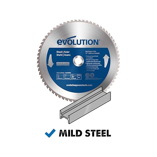 Evolution Power Tools 12BLADEST Steel Cutting Saw Blade, 12-Inch x 60-Tooth