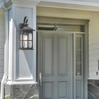 Darkaway Large Outdoor Light Fixtures Wall Mount, 21inch Outside Wall Lights Exterior Lighting Fixture with Water Ripple Glass Outdoor Wall Sconce for House Porch Hallway Garage Front Door