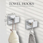 5-Pieces Polished Chrome Bathroom Hardware Accessories Set,16 Inch Towel Bar Set,Stainless Steel Towel Holder Set for Bathroom,Wall Mounted Chrome Bathroom Hardwar Set