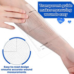 300 Pack Wound Measurement Tools Measuring Bullseye Guide Medical Wound Ruler Soft Flexible Measure Guide for Nurses Patient