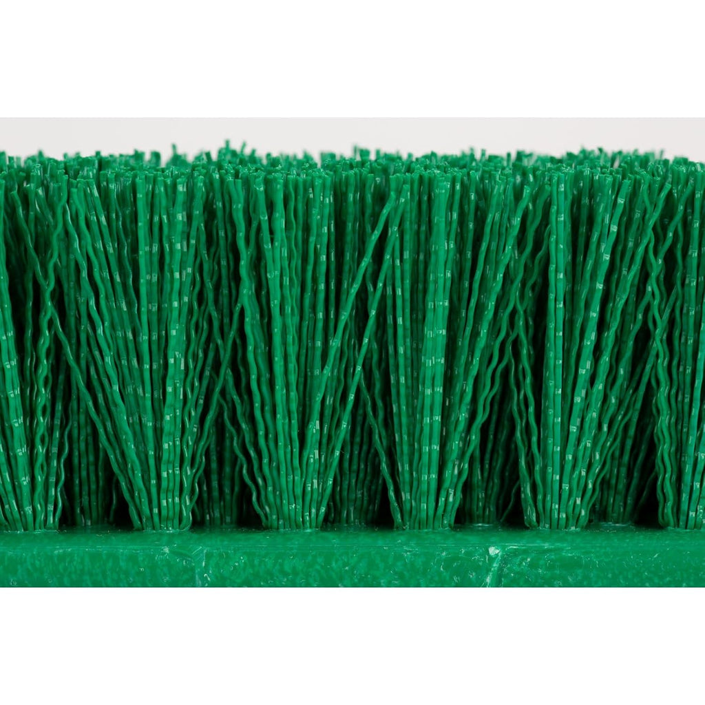 SPARTA Multi-Level Tile Scrub Brush 12" Wide Brush Head, Heavy-Duty Tile Cleaning Brush with End Bristles for Commercial Tiles, Tubs and Floor, Plastic, 12 Inches, Green