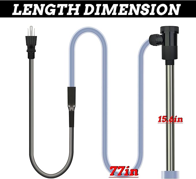 1800W Swimming Pool Immersion Water Heater with Wifi Timer & Auto Shut Off – Submersible Electric Heater for Above-Ground Pool, Hot Tub, Bucket, Baptismal Pool, Bucket, Baptistry & Bathtub