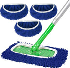 Coral Fleece Mop Pads, Reusable Wet/Dry Compatible with Swiffer, 3 Pack Washable for Hardwood/Surface Floor Cleaning