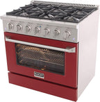 Kucht KNG361/LP-R Gas Range, Red