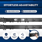 48'' All-Metal Garage Tool Organizer Wall Mount – Heavy-Duty Tool Rack Holds 450 lbs, Adjustable Hooks for Garage, Yard, and Garden Equipment