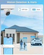 【2-Way Audio & 130° Wide-Angle】 Wired Security Camera System, Outdoor POE IP Cameras, Home Video Surveillance Camera Systems