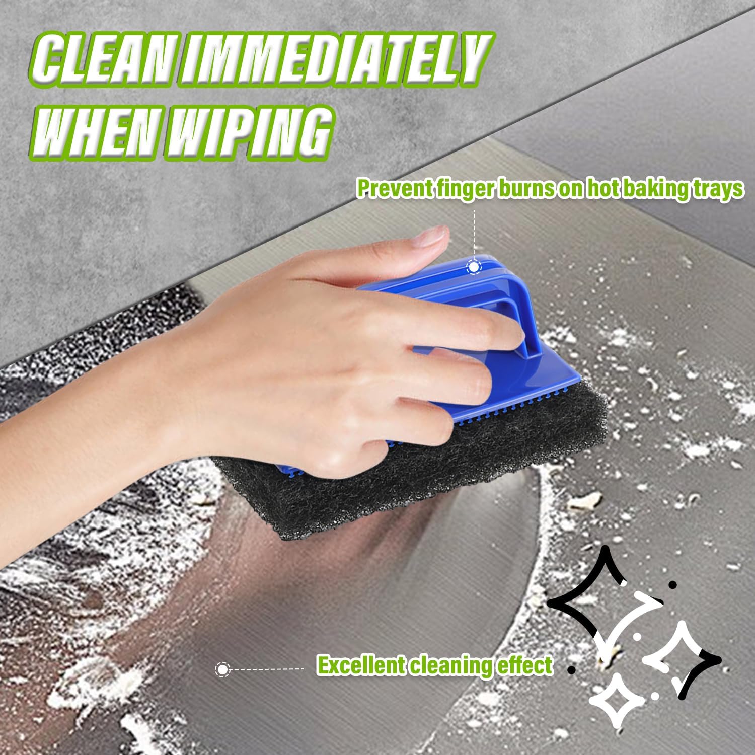 5 Pack Electric Cleaning Brush Pad Kitchen Bathroom Household Cleaning Pad Swimming Pool Wall Cleaning Brush Heavy Duty Griddle Scrubber Scouring Pad and 1 Pack Handle kit(Black)