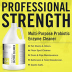 Multi-Purpose Probiotic Enzyme Cleaner, (1 gallon, Citrus) - Pet Stain and Odor Remover - Concentrated - Professional & Home Strength Drains, Floors, Bathrooms, Toilets Trash Can, Made in USA